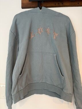 Lost Dusty Teal Embroidered Crewneck Sweatshirt